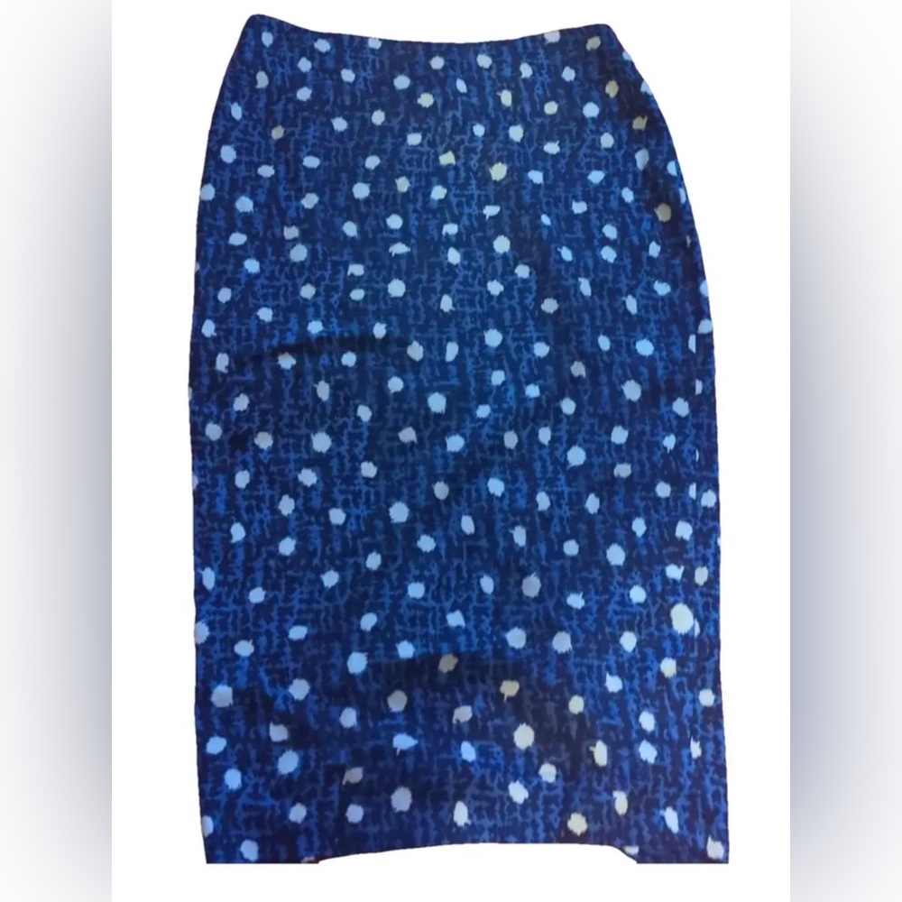 Diane Von Furstenberg Navy and White Pencil Skirt